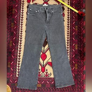 Madewell Cali Demi Boot Jeans in Grey/Black denim